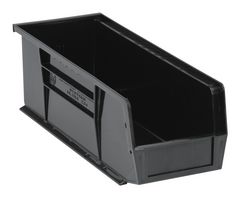 QUANTUM STORAGE QUS234BR Storage Bin, Recycled, Black, 5 " x 14.75 " x 5.5 "