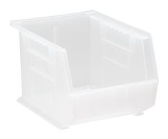 QUANTUM STORAGE QUS239CL Storage Bin, Transparent, 7 " X 8.25 " X 10.75 "
