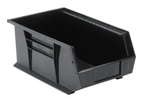 QUANTUM STORAGE QUS241BR Storage Bin, Recycled, Black, 6 " x 13.625 " x 8.25 "