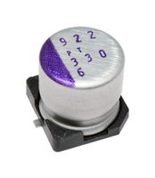 PANASONIC 16SVPT100M Cap Electrolítico Aluminio Polímero, 100 µF, 16 V, Lata Radial - SMD, 0.024 ohm