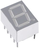 BROADCOM HDSP-F203 Display LED 7-Segmentos, Rojo, 20 mA, 2 V, 1.2 mcd, 1, 10 mm