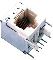 TE CONNECTIVITY - CORCOM RJ45-8L2-B Conector Modular, RJ45 Jack, 1 x 1 (Puerto), 8P8C, Through Hole