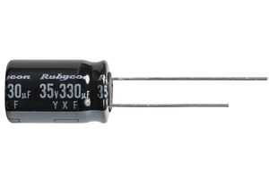 RUBYCON 35YXF1000MEFC12.5X25 Capacitor Electrolítico, Miniatura, 1000 µF, 35 V, ± 20%, Conexión Radial, 10000 horas a 105°C