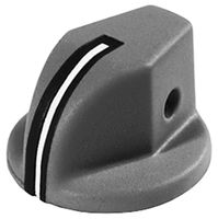 EHC (ELECTRONIC HARDWARE) PR2460-02BA1 Knob, D Shaft, 3.175 mm, Plastic, Pointer, 22.352 mm
