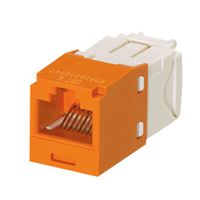 PANDUIT CJ688TGOR Modular Connector, RJ45 Wired Jack, 1 x 1 (Port), 8P8C, Cat6, Cable Mount