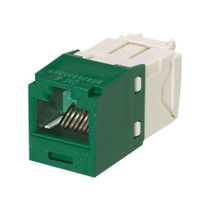 PANDUIT CJ688TGGR Modular Connector, RJ45 Wired Jack, 1 x 1 (Port), 8P8C, Cat6, Cable Mount