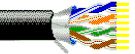 BELDEN 1300SB 0101000 Networking Cable, Shipboard AV, Shielded, Cat5e, 24 AWG, 1000 ft, 304.8 m
