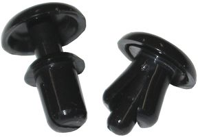 PRO POWER SR-245B Rivet, Snap, Nylon 6.6, 3.65mm Mounting Diameter, 5.5mm Length, Ext Diameter 6.4mm, PK100