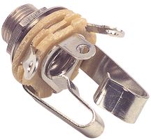 MULTICOMP PRO SPC21393 Phone Audio Connector, 3 Contacts, Jack, 6.35 mm, Panel Mount, Tin Plated Contacts