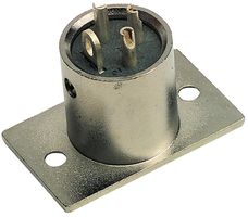 GLENAIR GMPM2-G103P-CBR-NU-.250 Conector XLR, 4 Contactos, Macho, Montaje en Panel, Contactos con Recubrimiento de Plata, Metal