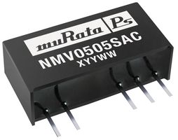 MURATA POWER SOLUTIONS NMV0515SAC Convertidor CD/CD Pasante Aislado, ITE, SIP, 1:1, 1 W, 1 Salida, 15 V