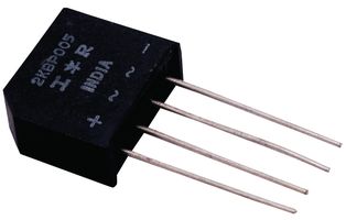 VISHAY VS-2KBP06 Bridge Rectifier, Single Phase, 600 V, 2 A, SIP, 4 Pins, 1 V