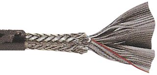 3M 3659/15 Ribbon Cable, Round Jacketed Flat, Shielded, 15 Conductor, 28 AWG, 100 ft, 30.48 m