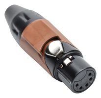 AMPHENOL AUDIO AX5FB1M-AU XLR Connector, Skt Contact, Brw, 5 Contacts, Plug, Cable Mount, Gold Plated Contacts