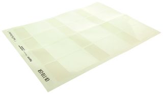 TE CONNECTIVITY CR-110-LSR Label, Laser Printable, 12 Labels Per Sheet, Self Laminating, 80.5mm H x 47.8mm W, Vinyl Film, White