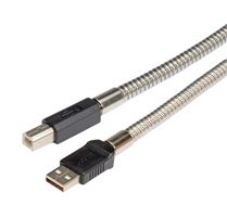 L-COM CSMUAB-MT-1M Cable USB, Tipo A Macho a Tipo B Macho, 1 m, 3.3 ft, USB 2.0, Negro