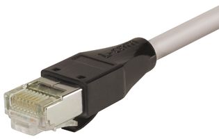 L-COM TRD855SIG-10 Ethernet Cable, Cat5e, Cat5e, RJ45 Plug to RJ45 Plug, STP (Shielded Twisted Pair), Gray, 3 m, 10 ft