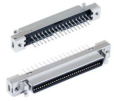 3M 10268-6212PC D Sub Connector, 68 Contacts, Receptacle, Solder, MDR 102 Series, Steel Body