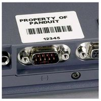 PANDUIT C400X100A0T Label, Raised Panel Component, Thermal Transfer Printable, 25.4mm H x 101.6mm W, Black, 500