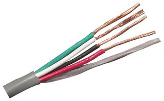 BELDEN 5502UE 0081000 Cable Multiconductor, Seguridad y Alarma, Sin blindaje, 4 Hilos, 22 AWG, 1000 ft, 304.8 m