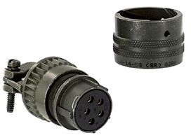 AMPHENOL INDUSTRIAL PT06A8-2S(SR) Circular Connector, PT Series, MIL-DTL-26482 Series I, Straight Plug, 2 Contacts, Solder Socket