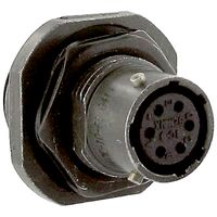 AMPHENOL INDUSTRIAL PT07E-10-6S Circular Connector, PT Series, MIL-DTL-26482 Series I, Jam Nut Receptacle, 6 Contacts