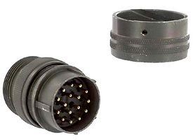 AMPHENOL INDUSTRIAL PT06A-12-14P Circular Connector, PT Series, Straight Plug, 14 Contacts, Solder Pin, Bayonet, 12-14