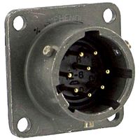 AMPHENOL INDUSTRIAL PT02E12-8P Circular Connector, PT Series, MIL-DTL-26482 Series I, Box Mount Receptacle, 8 Contacts, Solder Pin