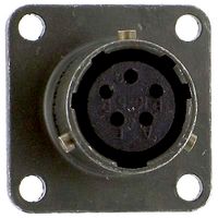 AMPHENOL INDUSTRIAL PT02A-10-5S Circular Connector, PT Series, MIL-DTL-26482 Series I, Box Mount Receptacle, 5 Contacts