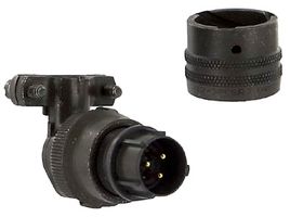 AMPHENOL INDUSTRIAL PT08E14-5P-SR Circular Connector, PT Series, MIL-DTL-26482 Series I, Right Angle Plug, 5 Contacts, Solder Pin