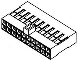 AMPHENOL COMMUNICATIONS SOLUTIONS 65846-004LF Connector Housing, FCI Mini-PV 65846, Receptacle, 44 Positions, 2.54 mm