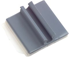 PRO POWER AUC-1 Sujetador, Abrazadera para Cable con Base Adhesiva, 3.2 mm, PVC (Polyvinylchloride), Grey