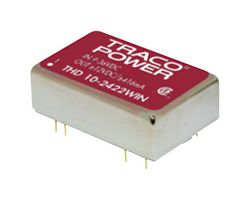 TRACO POWER THD 10-2423WIN Convertidor CD/CD Pasante Aislado, ITE, DIP, 4:1, 10 W, 2 Salidas, 15 V