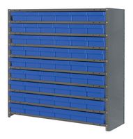 QUANTUM STORAGE CL1239-401BL Shelving Unit, 7 Shelves, 54 Bins, Blue, 39 " X 12 " X 36 "