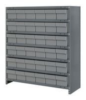 QUANTUM STORAGE CL1239-601GY Unidad de Estantería, 7 Estantes, 36 Contenedores, Gris, 39 " X 12 " X 36 "