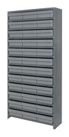 QUANTUM STORAGE CL1275-801GY Unidad de Estantería, 13 Estantes, 36 Contenedores, Gris, 75 " X 12 " X 36 "