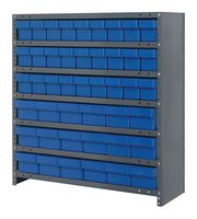 QUANTUM STORAGE CL1839-624BL Unidad de Estantería, 7 Estantes, 45 Contenedores, Azul, 39 " X 18 " X 36 "