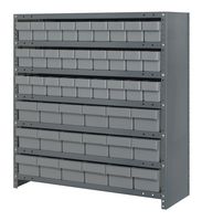 QUANTUM STORAGE CL1839-624GY Unidad de Estantería, 7 Estantes, 45 Contenedores, Gris, 39 " X 18 " X 36 "