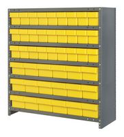 QUANTUM STORAGE CL1839-624YL Unidad de Estantería, 7 Estantes, 45 Contenedores, Amarillo, 39 " X 18 " X 36 "