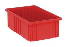 QUANTUM STORAGE DG92060RD Contenedor de Almacenamiento, Rojo, 6" x 16.5" x 10.875"