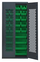 QUANTUM STORAGE MESH-240250GN Almacenamiento, Gabinete de Contenedor, Verde, 28 Contenedores, 78 " x 18 " x 36 "