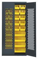 QUANTUM STORAGE MESH-240250YL Almacenamiento, Gabinete de Contenedor, Amarillo, 28 Contenedores, 78 " x 18 " x 36 "