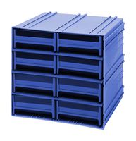 QUANTUM STORAGE QIC-83BL Storage, Cabinet, Interlocking, Black, 8 Drawers