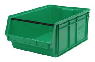 QUANTUM STORAGE QMS743GN Storage Bin, Green, 11.875 " x 29 " x 18.375, 150 lb
