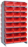 QUANTUM STORAGE QPRD-210RD Unidad de Estantería, 16 Estantes, 48 Contenedores, Rojo, 63.5 " X 36 " X 36 "