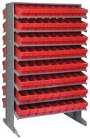 QUANTUM STORAGE QPRD-501RD Shelving Unit, 16 Shelves, 144 Bins, Red, 60 " X 24 " X 36 "