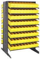 QUANTUM STORAGE QPRD-604YL Shelving Unit, 16 Shelves, 144 Bins, Yellow, 60 " X 36 " X 36 "