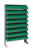 QUANTUM STORAGE QPRS-100GN Unidad de Estantería, 8 Estantes, 96 Contenedores, Verde, 60 " X 12 " X 36 "