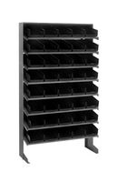 QUANTUM STORAGE QPRS-104BK Unidad de Estantería, 8 Estantes, 40 Contenedores, Negro, 60 " X 18 " X 36 "