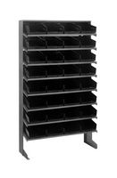 QUANTUM STORAGE QPRS-107BK Shelving Unit, 8 Shelves, 32 Bins, Black, 60 " X 12 " X 36 "